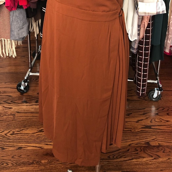 XXI CONTEMPORARY TERRACOTTA RUST DRESS sz M - Picture 2 of 4